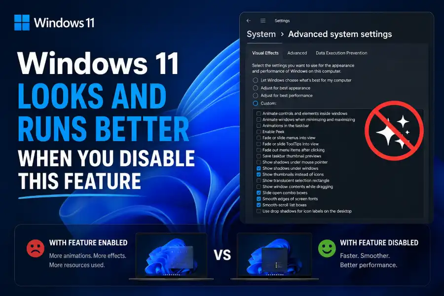 Windows 11 изглежда по-добре и работи по-бързо след изключването на тези настройки